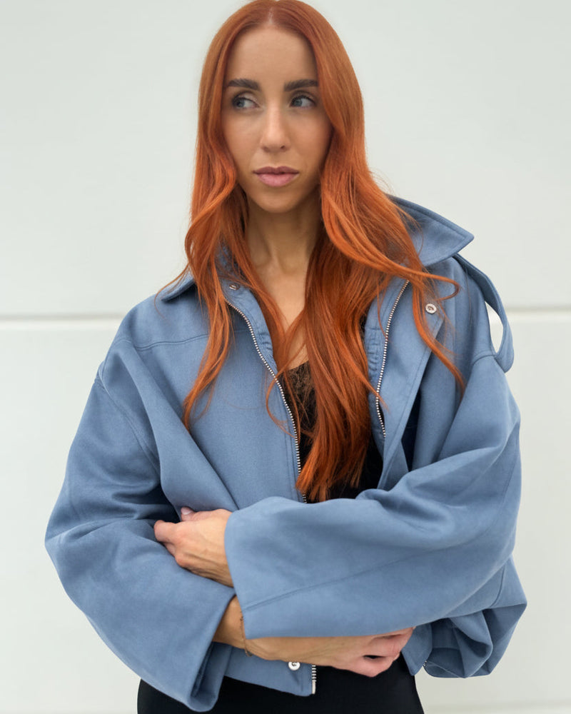 Micky Bomber Jacket - Powder Blue