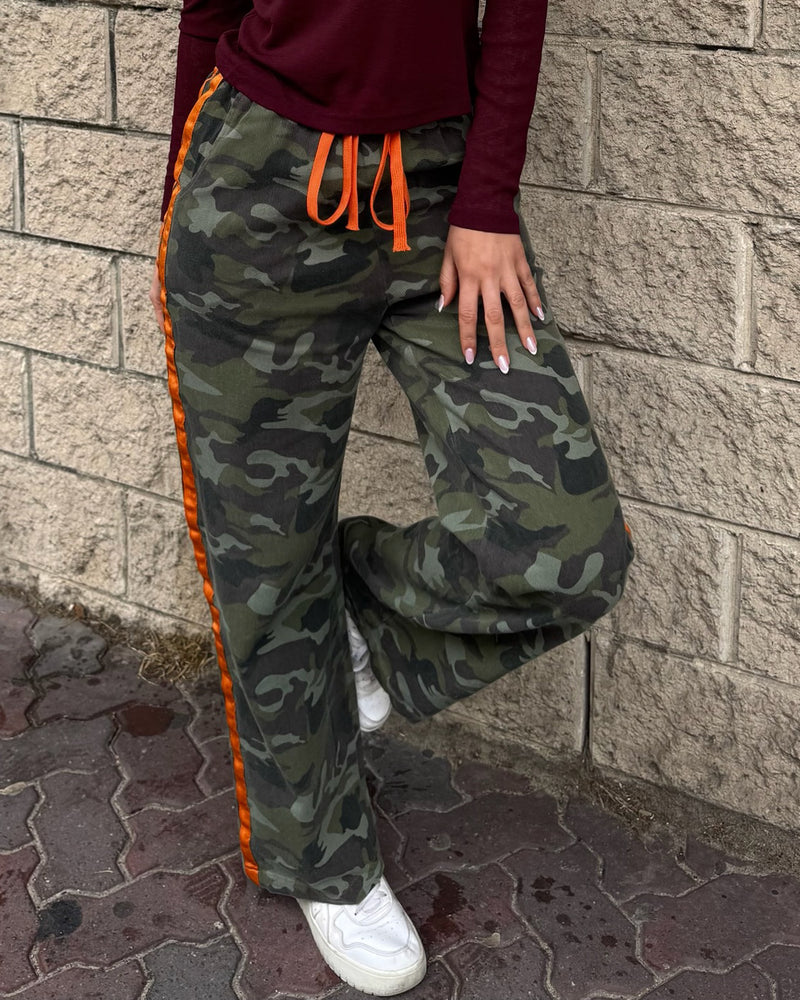 Orange Army Camo Pants