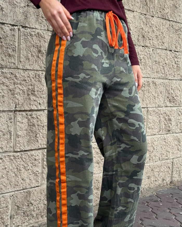Orange Army Camo Pants