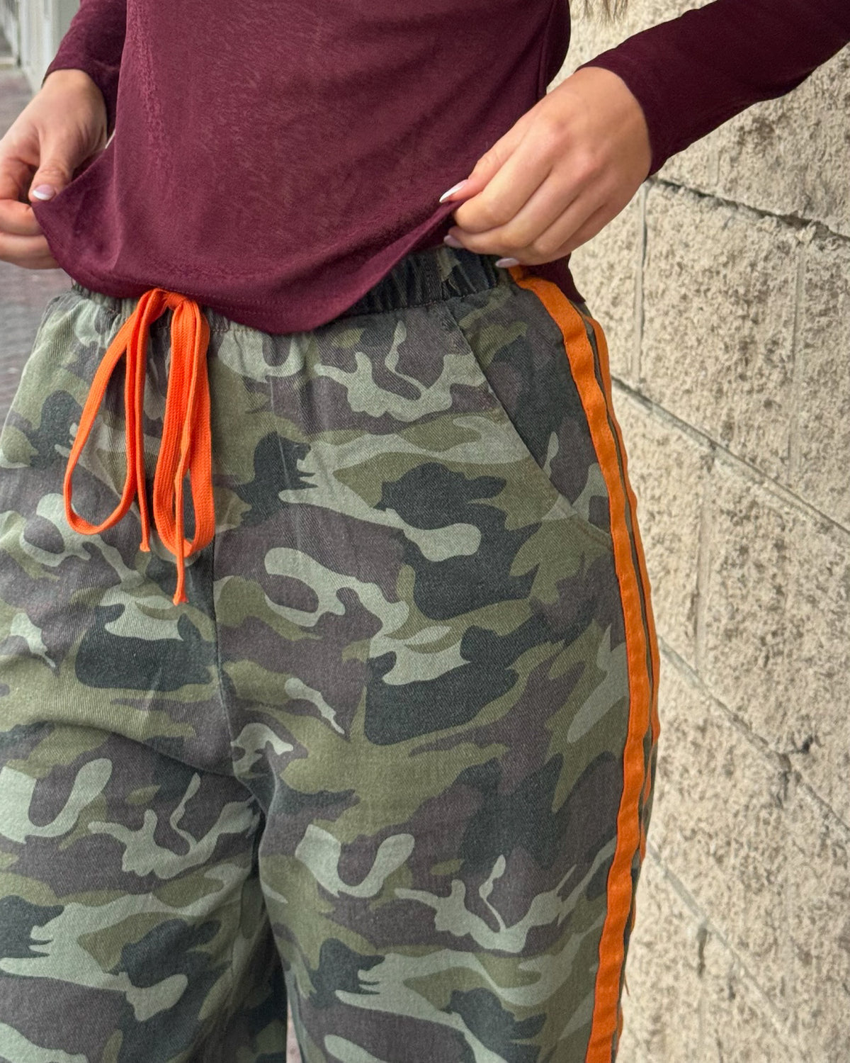 Orange Army Camo Pants