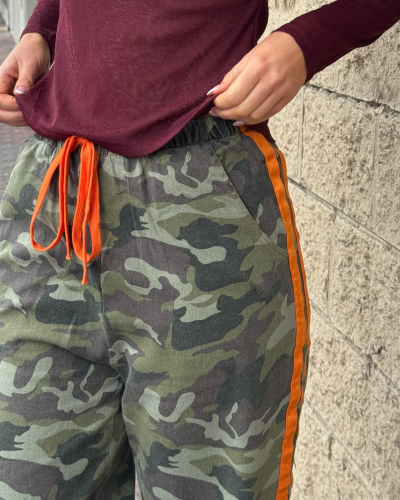 Orange Army Camo Pants