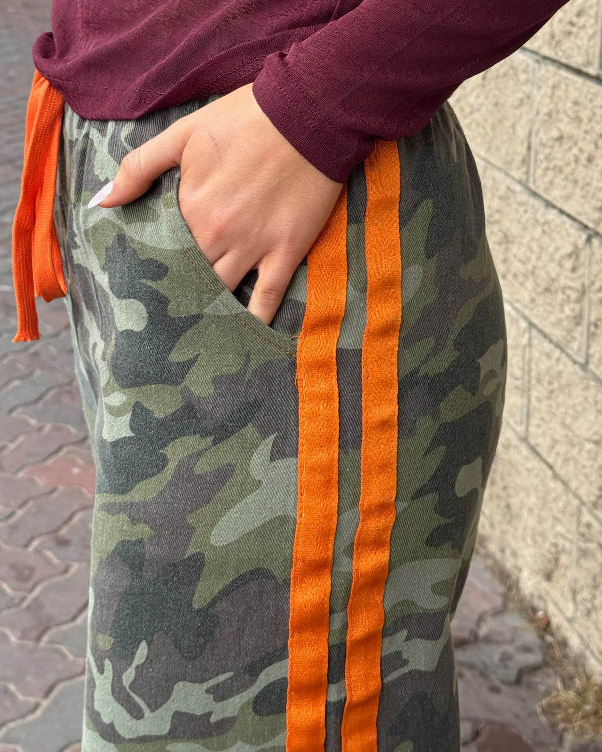 Orange Army Camo Pants