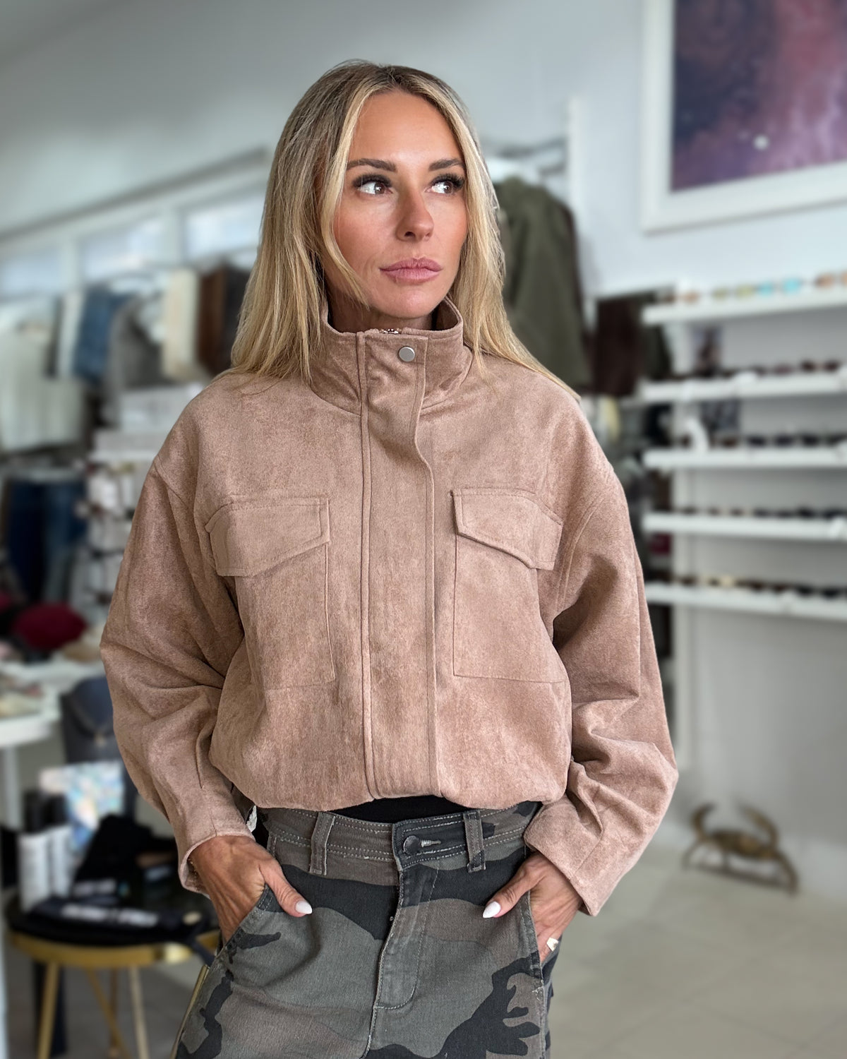Darcy Bomber Jacket - Tan