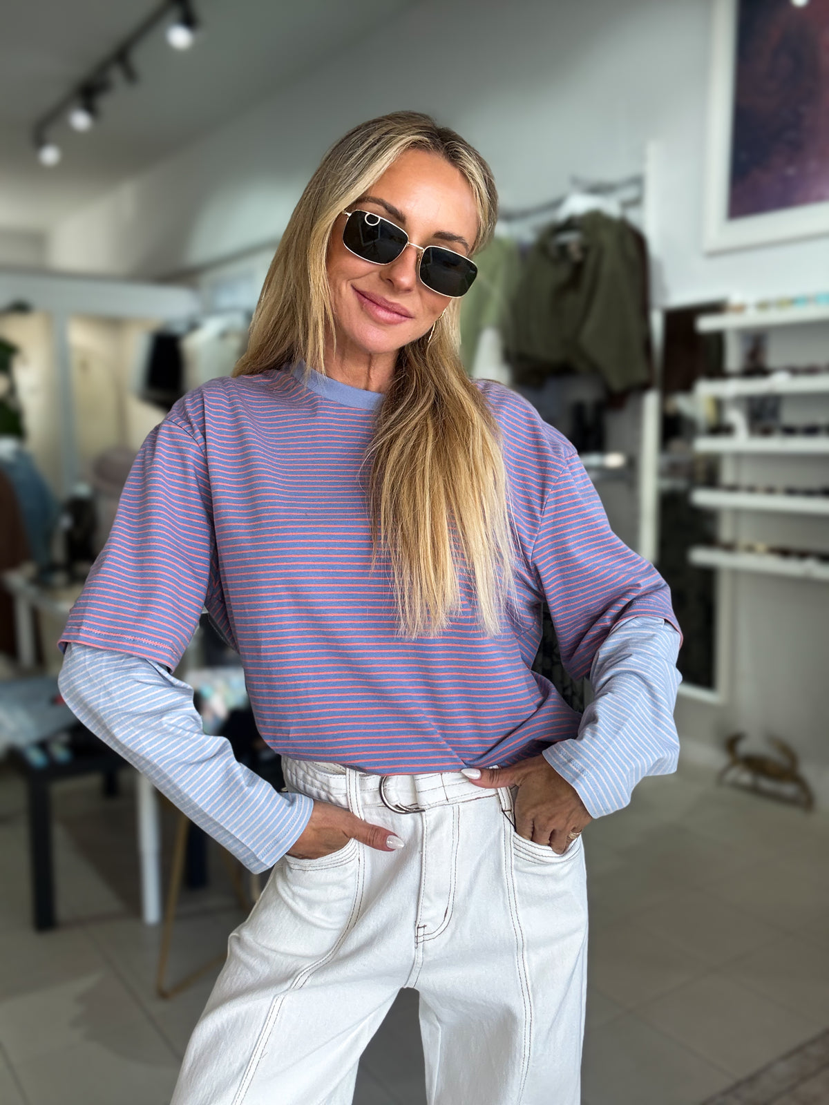 Shari Top -Blue