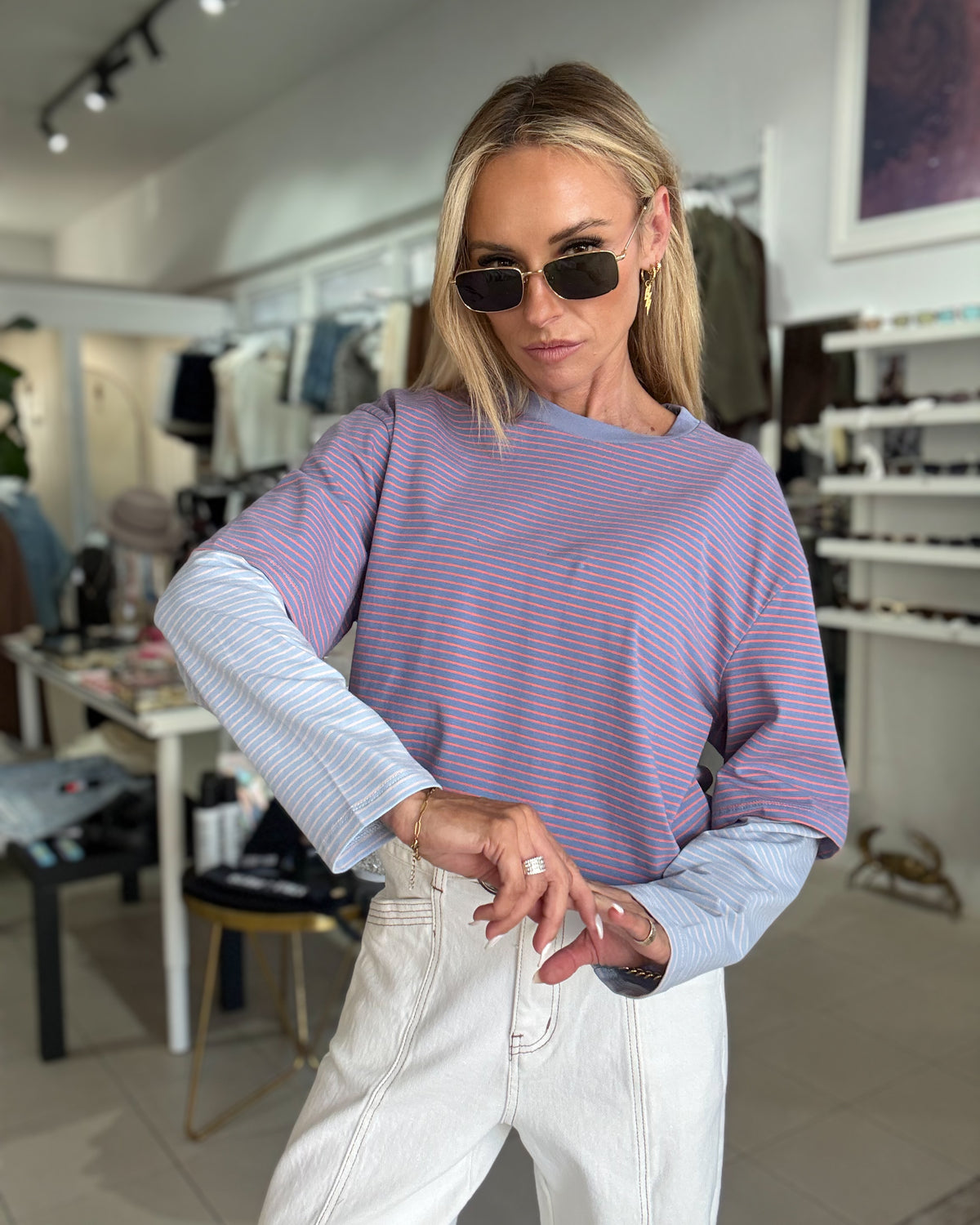 Shari Top -Blue