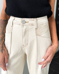 Kimberly Beige Denim Jeans