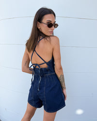 Jasmine Playsuit - Dark Denim