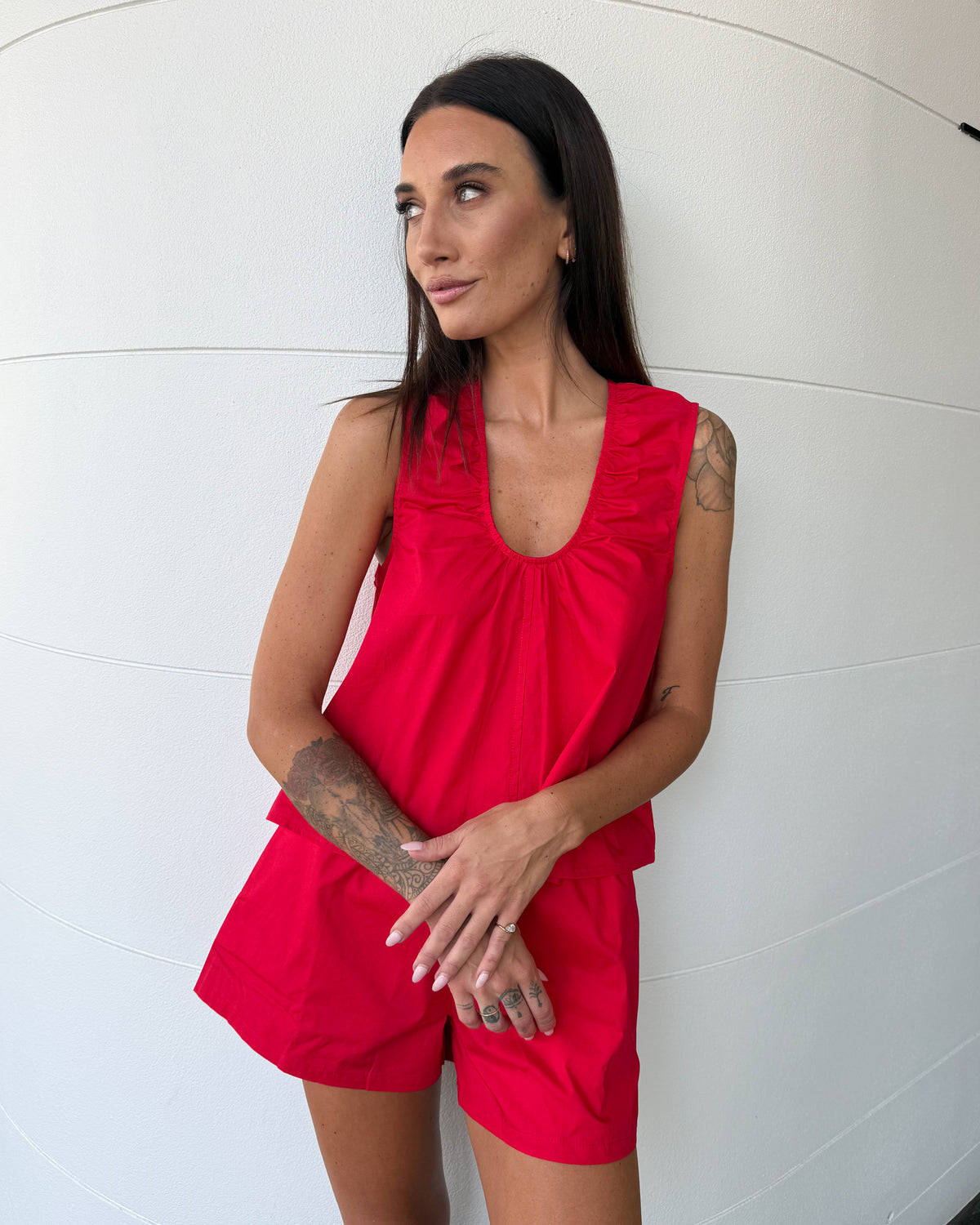 Rosie Red Singlet Top
