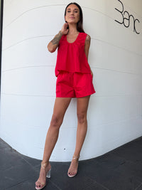 Rosie Red Singlet Top