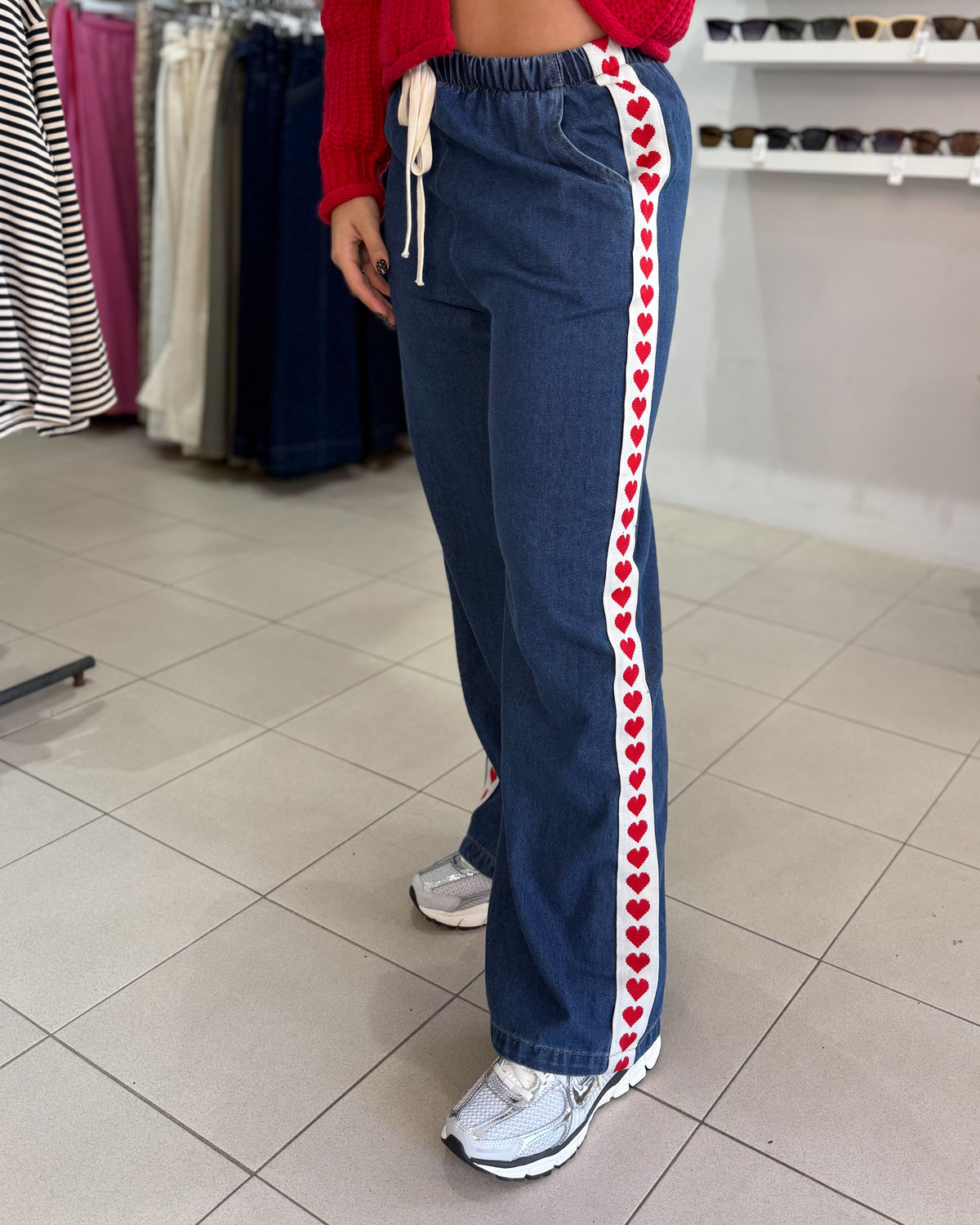 Valentine Denim Racer Pant - Dark
