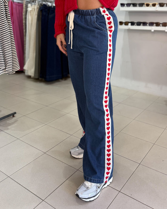 Valentine Denim Racer Pant - Dark