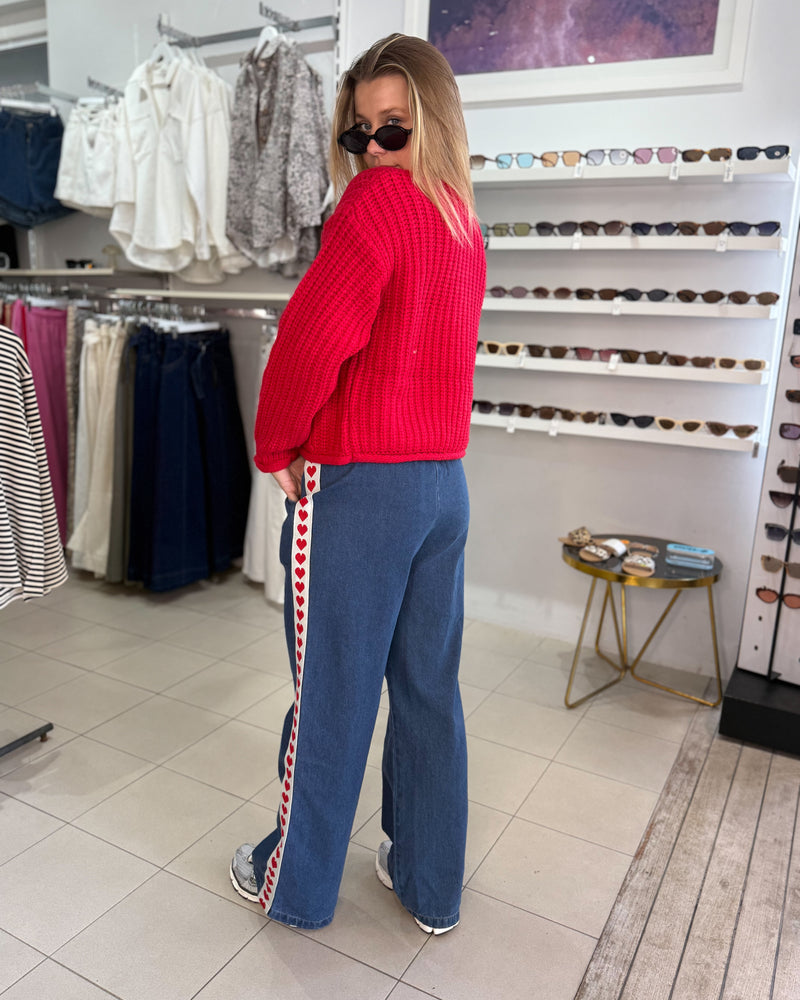 Valentine Denim Racer Pant - Dark