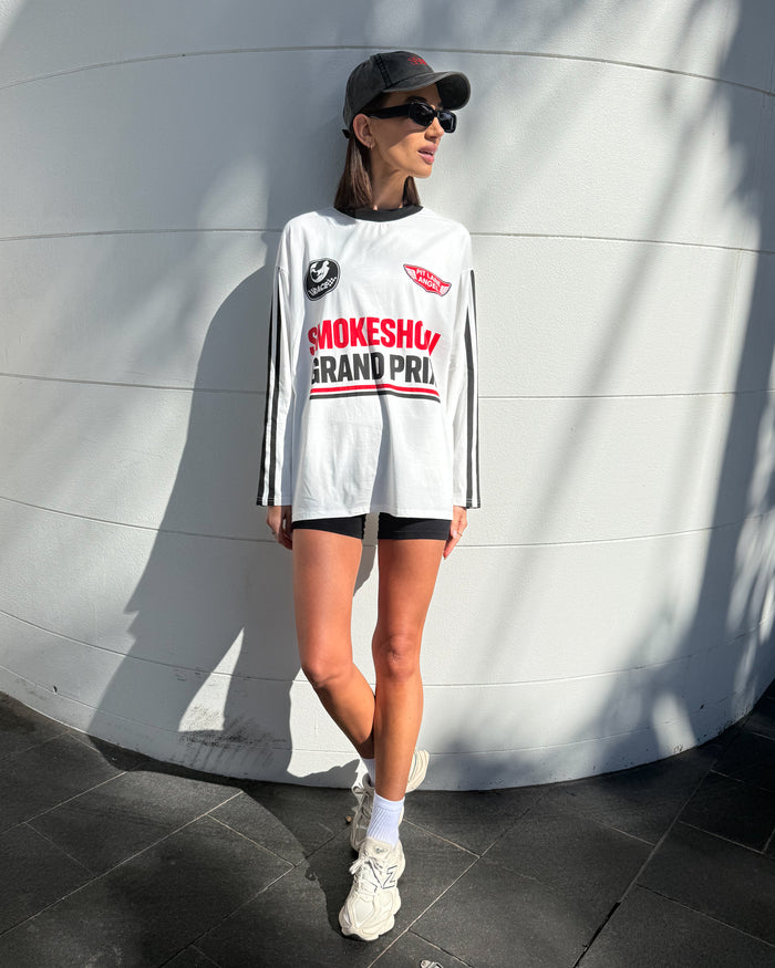 Smokeshow White Long Sleeve Tee