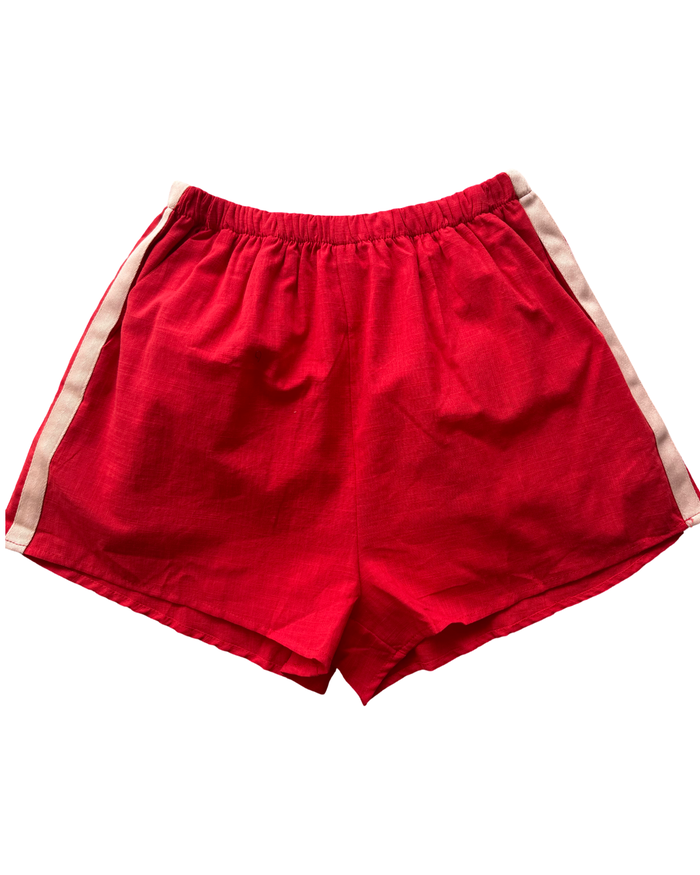 Red/Peach Stripe Shorts