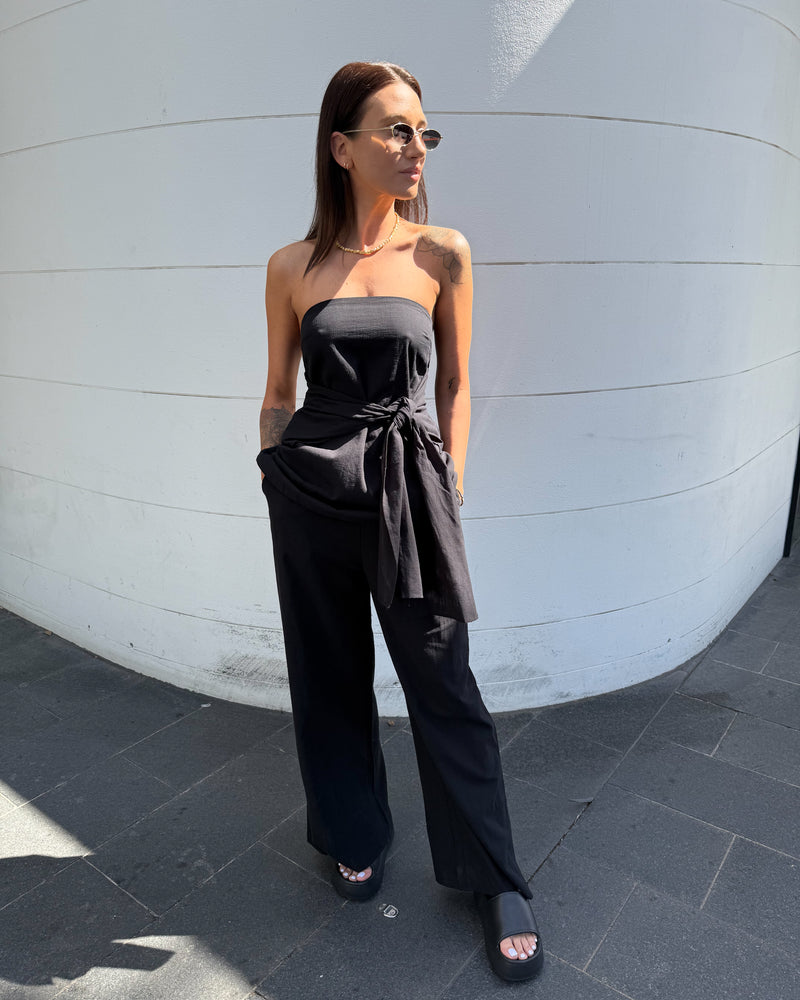 Black Cotton Pant