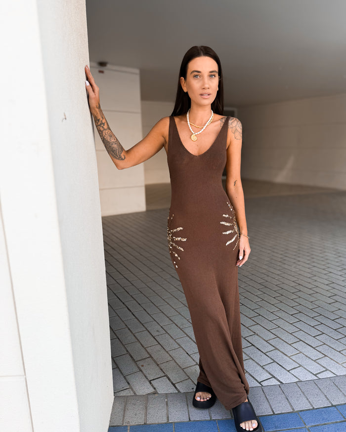 Sun Dress- Brown