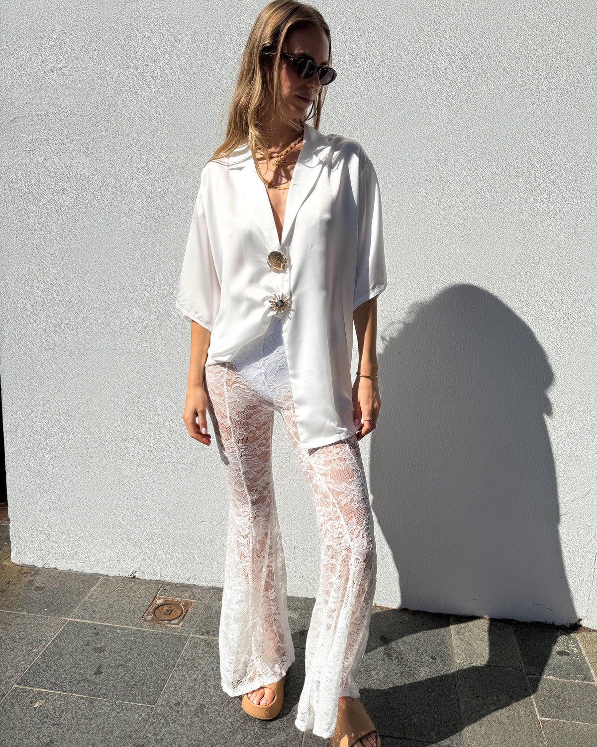 Lover Lace Pants - White