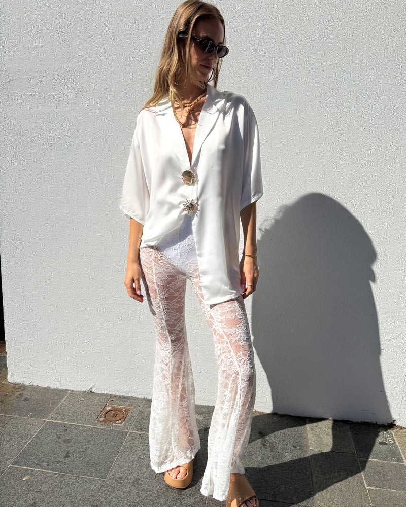 Lover Lace Pants - White