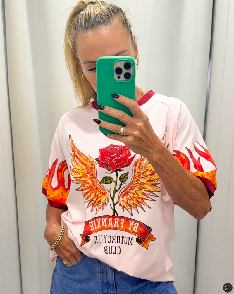 Moto Mayhem Pink Tshirt