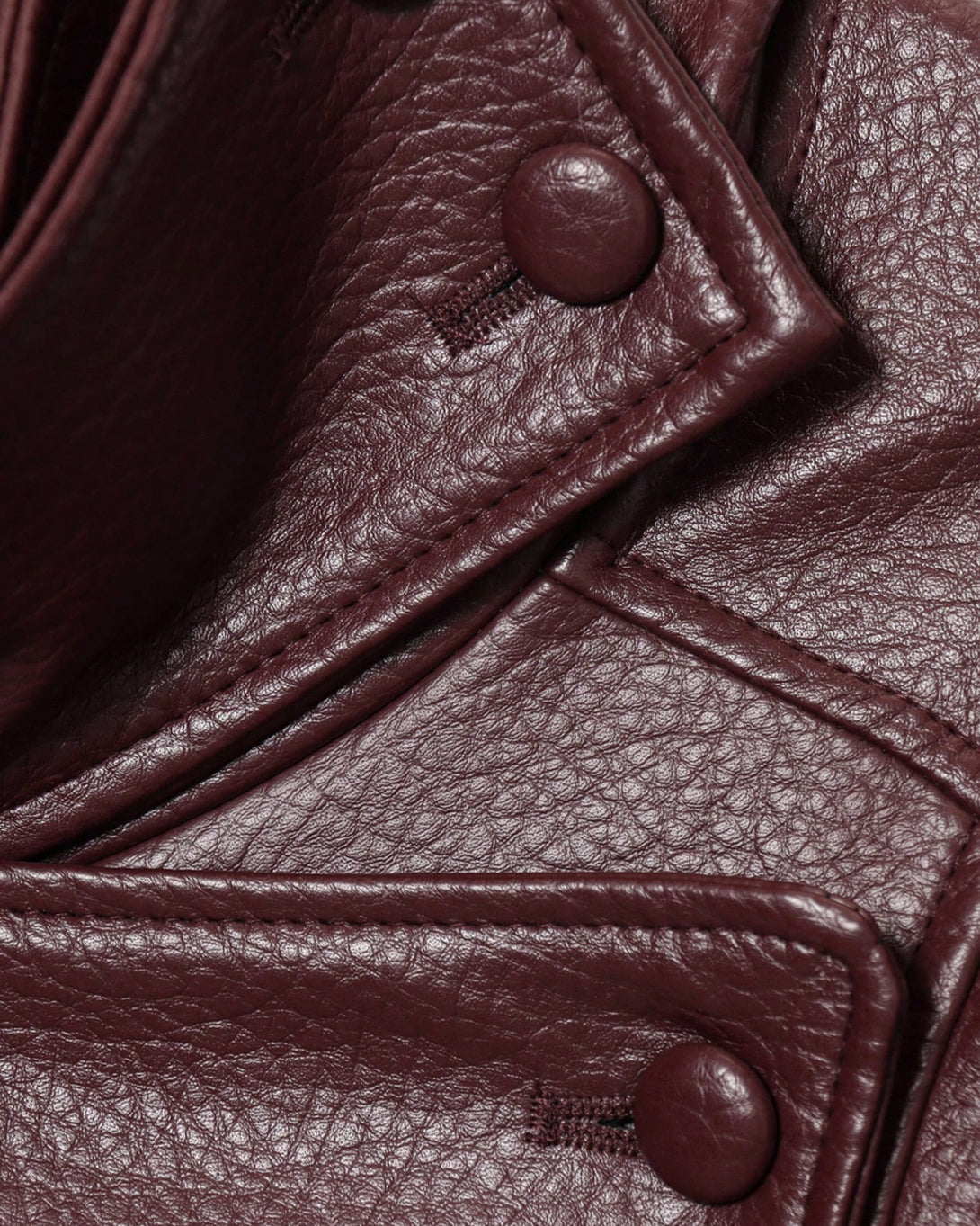 Harlow Vegan Leather Bomber Jacket -Maroon