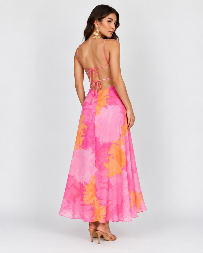 Cindy Dress Pink/Apricot