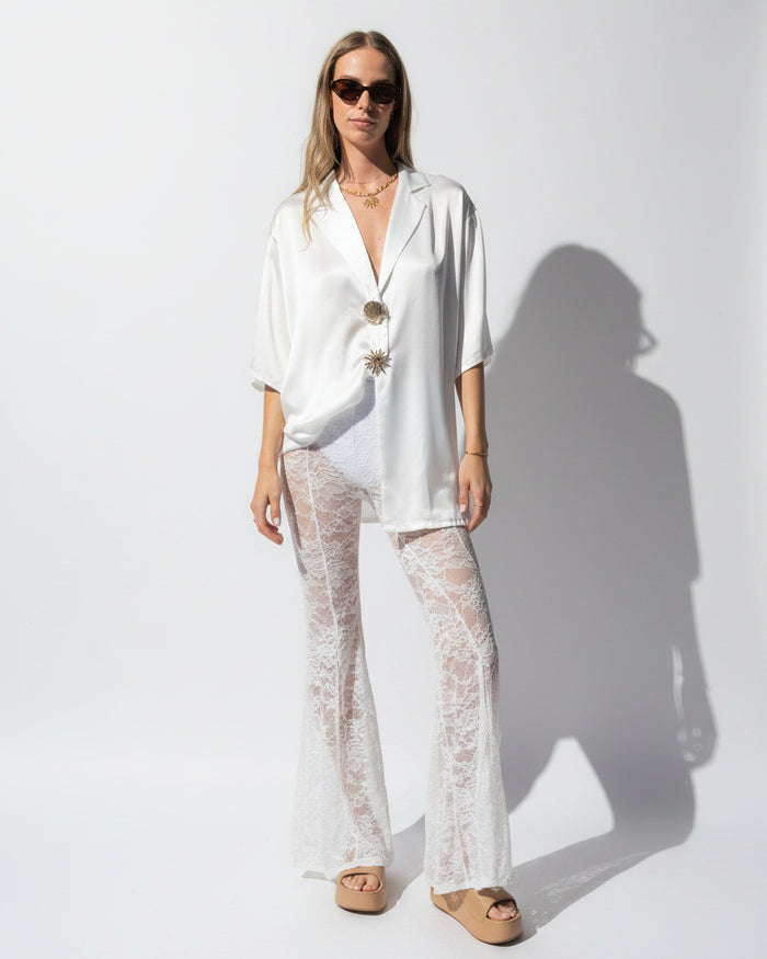 Lover Lace Pants - White