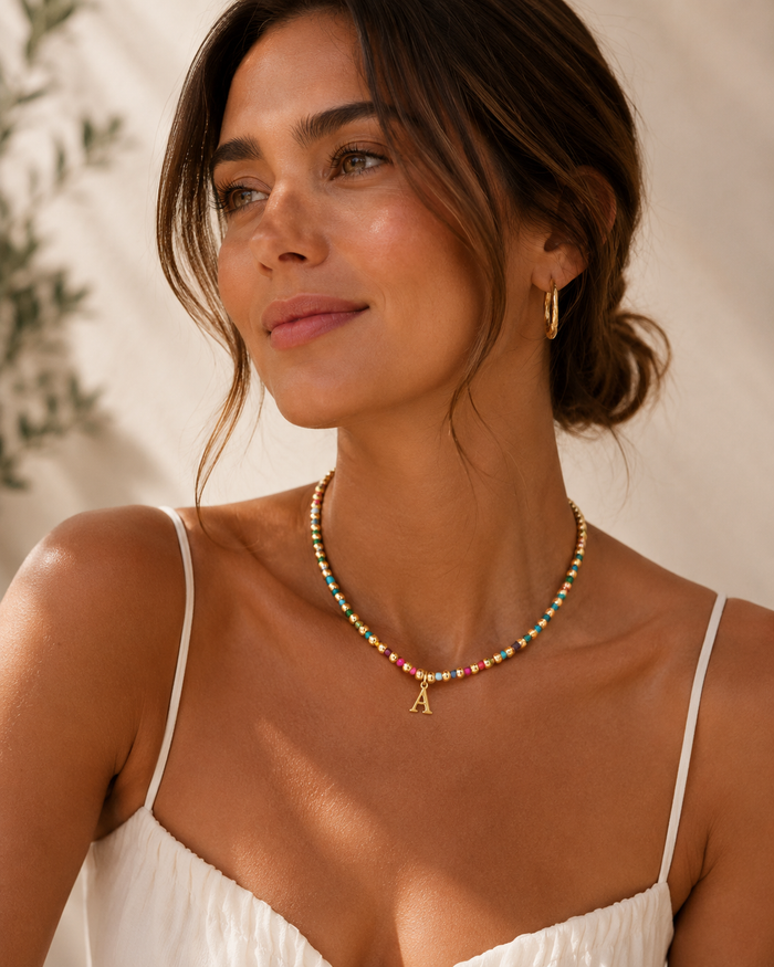 Minimalist Initial Necklace - Gold