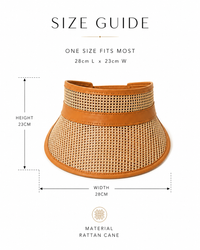 Tropea Rattan Beach Visors - Tan